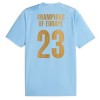 Original Trikotsatz Manchester City Champions of Europe Heimtrikot 2023-24 Für Kinder